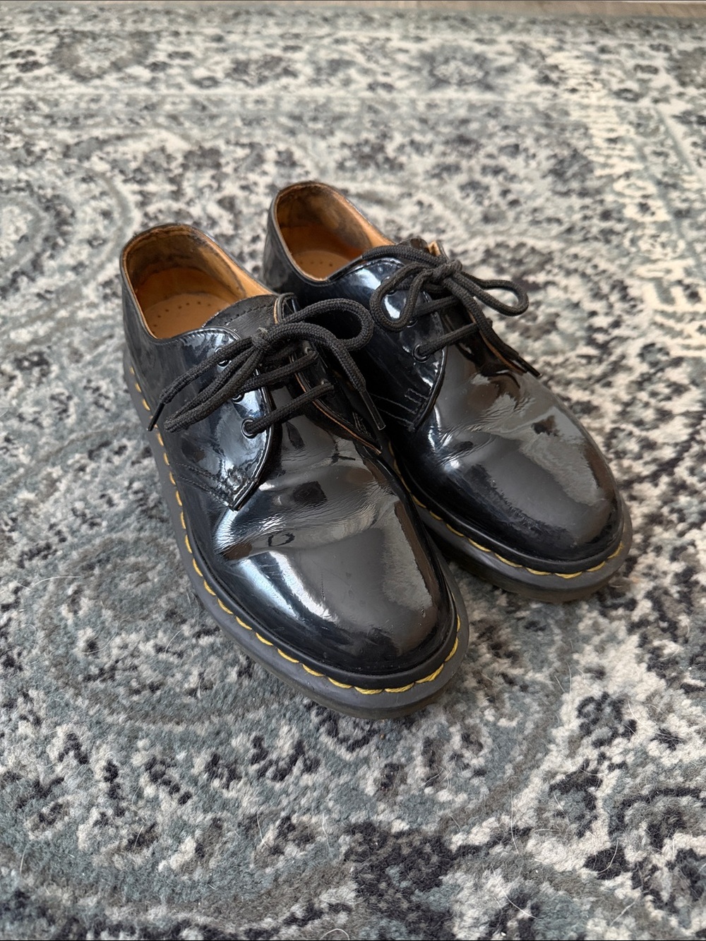 Dr. Martens Black Patent Oxford